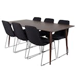 Matgrupp Venture Home Pobbie med 6 Muscot Stolar Polyestertyg