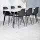 Matgrupp Sky Furniture Pobbie med 6 Pop Stolar