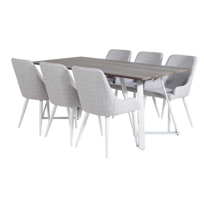 Matgrupp Venture Home Madde med 6 Plake Stolar