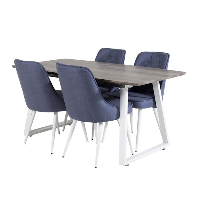 Matgrupp Venture Home Ina med 4 Vera Stolar Polyestertyg