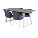 Matgrupp Venture Home Ina med 4 Valentina Stolar Polyestertyg