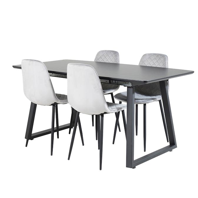 Matgrupp Venture Home Ina med 4 Phoi Stolar Sammet