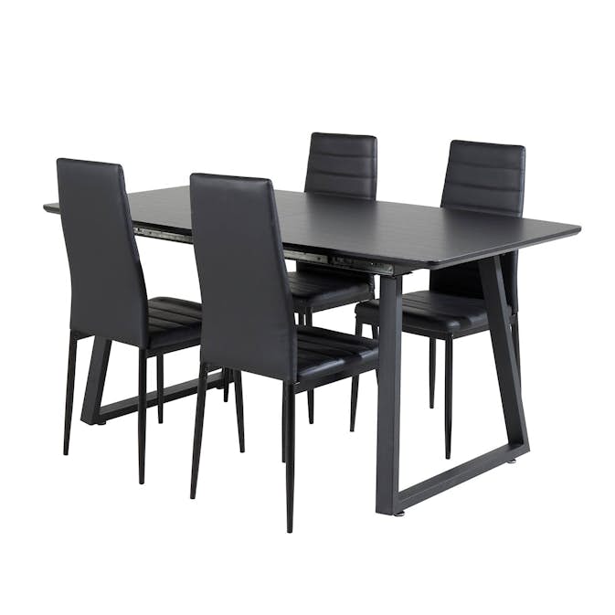 Matgrupp Venture Home Ina med 4 Sly Stolar Konstläder