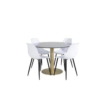 Matgrupp Venture Home Estelle med 4 Pop Stolar