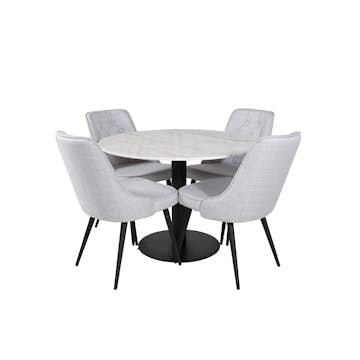 Matgrupp Venture Home Estelle med 4 Vera Stolar PolyEstelletyg