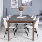 Matgrupp Venture Home Slider med 6 Velvet Stolar