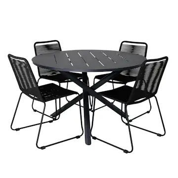 Matgrupp Venture Home Ande med 4 Minos Matstolar Stapelbar