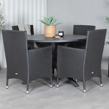 Matgrupp Venture Home Ande med 4 Moli Matstolar