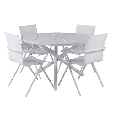 Matgrupp Venture Home Ande med 4 Sally Matstolar