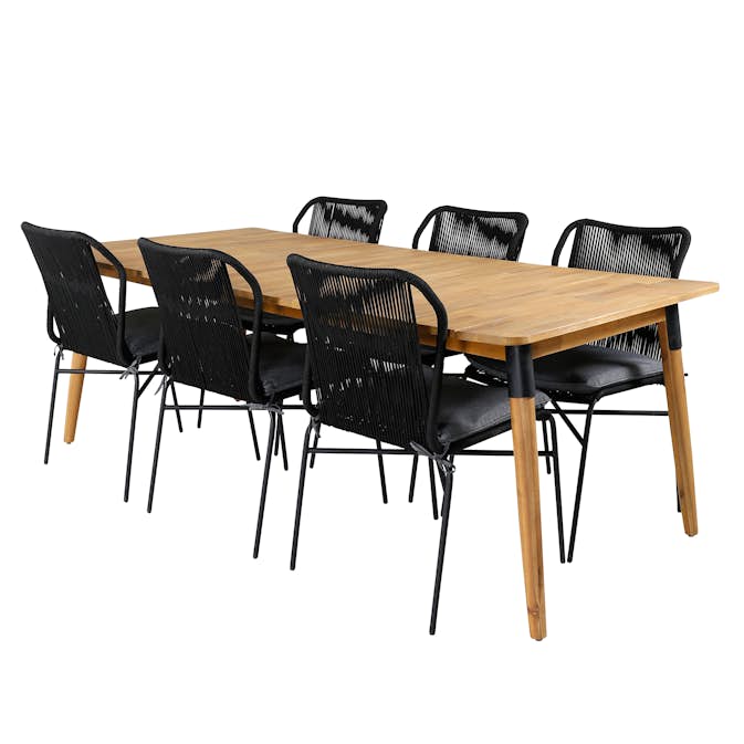 Matgrupp Utomhus Venture Home Julle med 6 Julle Trädgårdsstolar