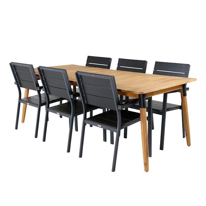 Matgrupp Utomhus Venture Home Julle med 6 Livia Trädgårdsstolar