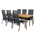 Matgrupp Utomhus Venture Home Julle med 6 Cubb Recliner Trädgårdsstolar