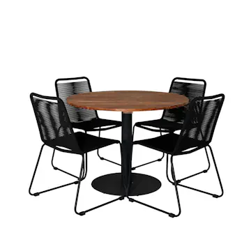 Matgrupp Venture Home Cot med 4 Lindos Stolar