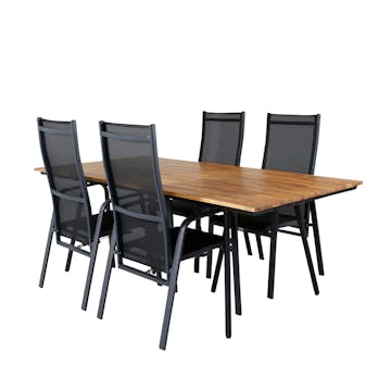 Matgrupp Venture Home Chane med 4 Curz Matstolar