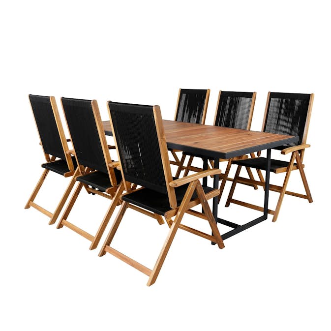 Matgrupp Venture Home King med 6 Lumi Vikbara Matstolar