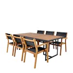 Matgrupp Venture Home King med 6 Veni Stapelbara Matstolar