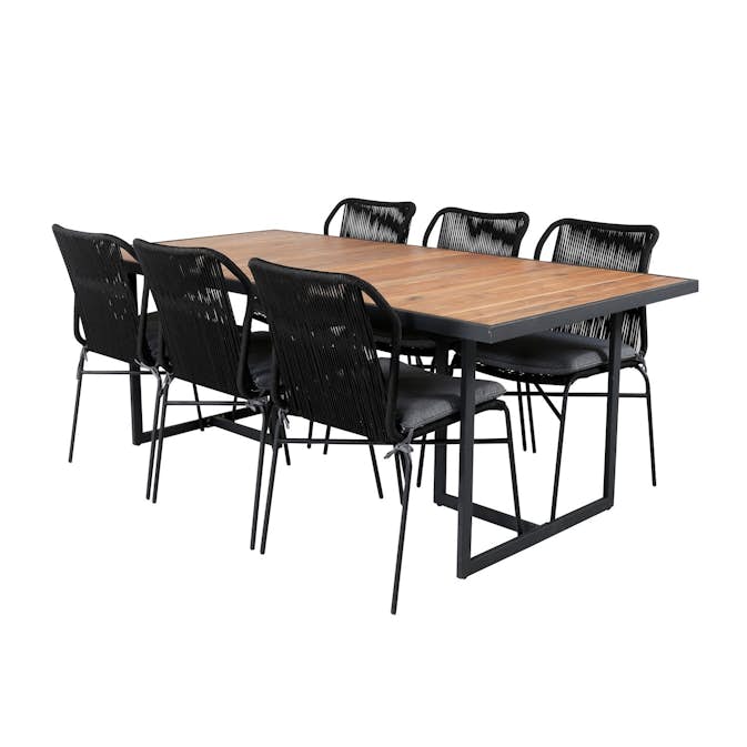 Matgrupp Venture Design King med 6 Julle Stapelbara Matstolar
