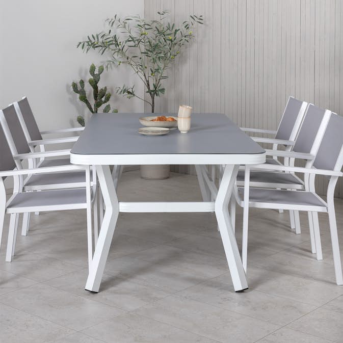 Matgrupp Venture Home Virya 160x90 med 6 Copacabana Stapelstolar