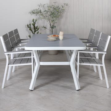 Matgrupp Utomhus Venture Home Virya 160x90 med 6 Levels StapelTrädgårdsstolar