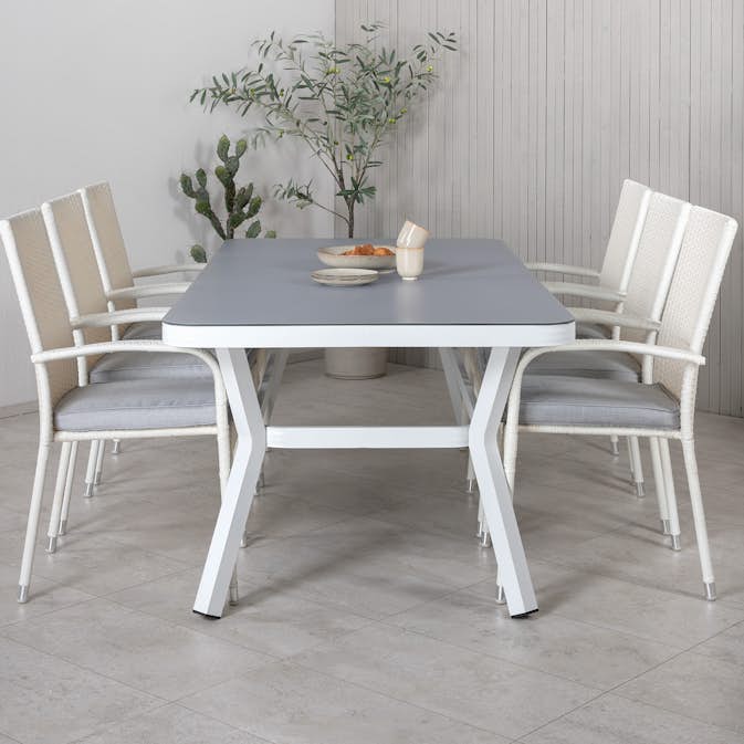 Matgrupp Venture Home Virya 160x90 med 6 Anna Matstolar