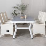 Matgrupp Utomhus Venture Home Virya 160x90 cm med 6 Padova ReclinerUtefåtöljer