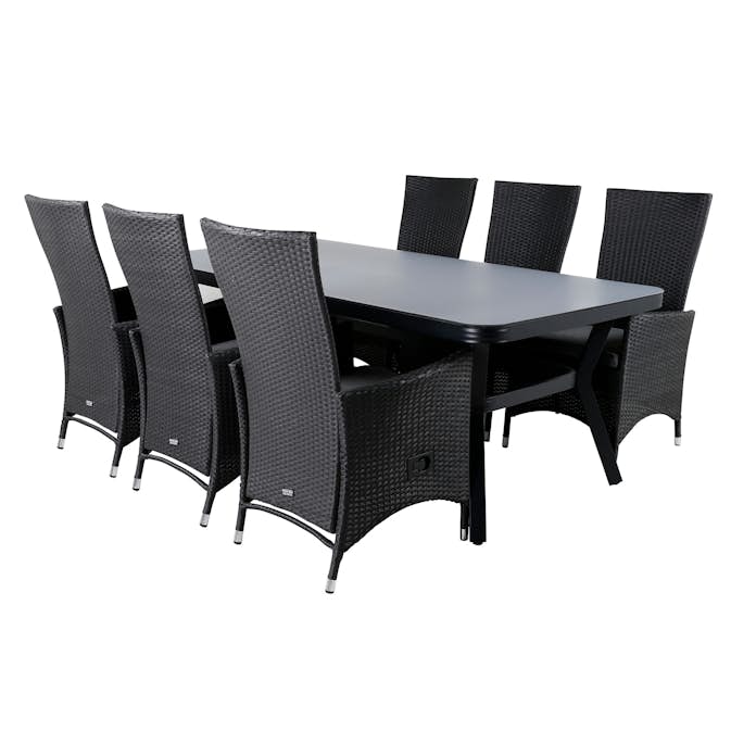 Matgrupp Utomhus Venture Home Vyn med 6 Pam Trädgårdsstolar