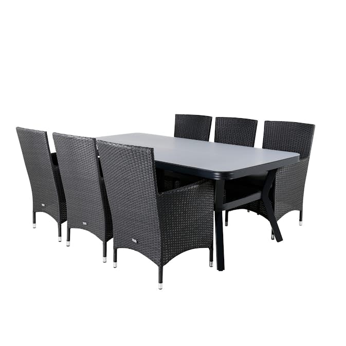 Matgrupp Utomhus Venture Home Vyn med 6 Mani Trädgårdsstolar