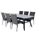 Matgrupp Utomhus Venture Home Vyn med 6 Hanna Trädgårdsstolar