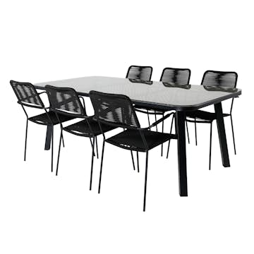 Matgrupp Venture Home Peoria med 6 Leon Matstolar