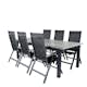 Matgrupp Utomhus Venture Home Aleyna 224 Svart med 6 Aleyna PositionsTrädgårdsstolar