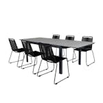 Matgrupp Venture Home Lova 160 med 6 Leon Stapelbara Matstolar