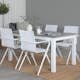 Matgrupp Venture Home Aleyna 152 Vit med 4 Aspen Matstolar