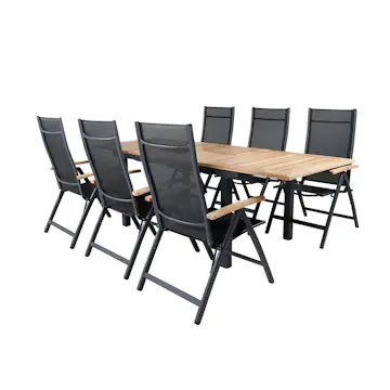 Matgrupp Utomhus Venture Home Perla 152 med 6 Perla PositionsTrädgårdsstolar