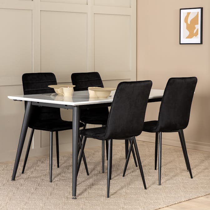 Matgrupp Venture Home Jolie med 4 Walerina Stolar