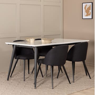 Matgrupp Venture Home Jolie med 4 Valentina Stolar