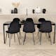 Matgrupp Venture Home Paris med 6 Pobbie Stolar Svart