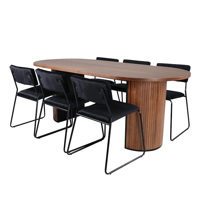 Matgrupp Venture Home Bianca med 6 Kungshamn Stolar