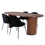 Matgrupp Venture Home Bianca med 4 Wrigley Stolar