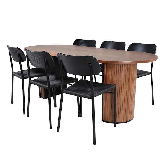 Matgrupp Sky Furniture Bianca med 6 Peggy Stolar