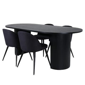 Matgrupp Venture Home Bianca med 4 Valentina Stolar