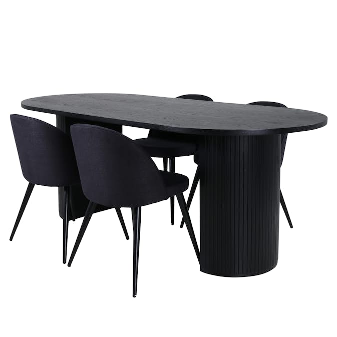 Matgrupp Venture Home Bianca med 4 Valentina Stolar