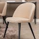 Matgrupp Venture Home Bianca Rund med 4 Valentina Stitcthes Stolar Sammet