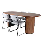 Matgrupp Venture Home Bianca med 4 Kungshamn Stolar Sammet