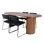 Matgrupp Venture Home Bianca med 4 Kungshamn Stolar Sammet