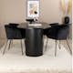 Matgrupp Venture Home Bianca Svart med 4 Bergen Stolar