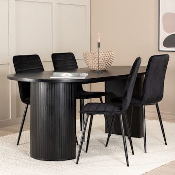 Matgrupp Venture Home Bianca med 4 Walerina Stolar Sammet