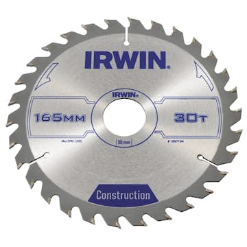 Sågklinga Irwin 165x30/20/16mm 30t 2,5mm