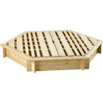 Sandlåda Jabo Sexkantig med Sittbräda & Lock Trä