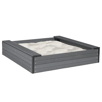 Sandlåda Nordic Play 120X120 cm Inkl. Nät och 240 Kg Sand