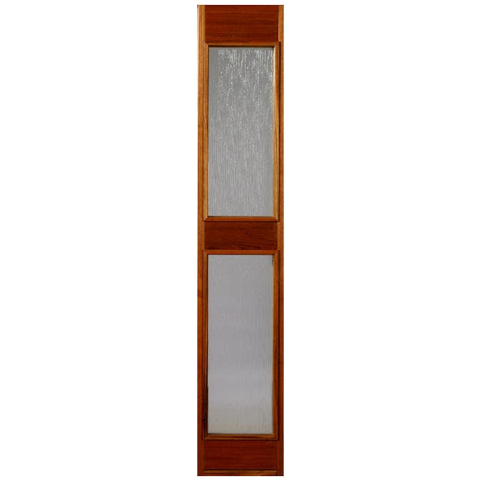 Sidoljus Polardörren Cotswoldglas Mittpost Teak